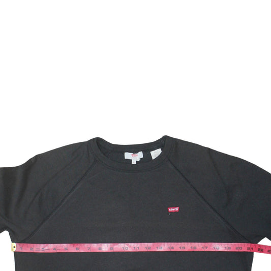 Levi's Women's Black Small Crew Neck Pullover Sweatshirt