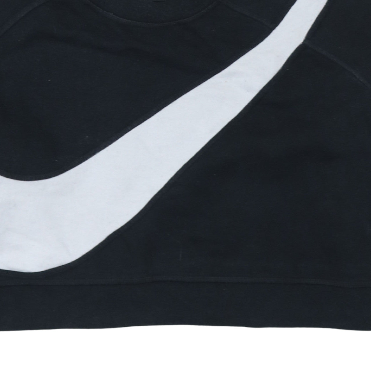 Nike Women Black Medium Cropped Pullover Sweatshirt Logo Print