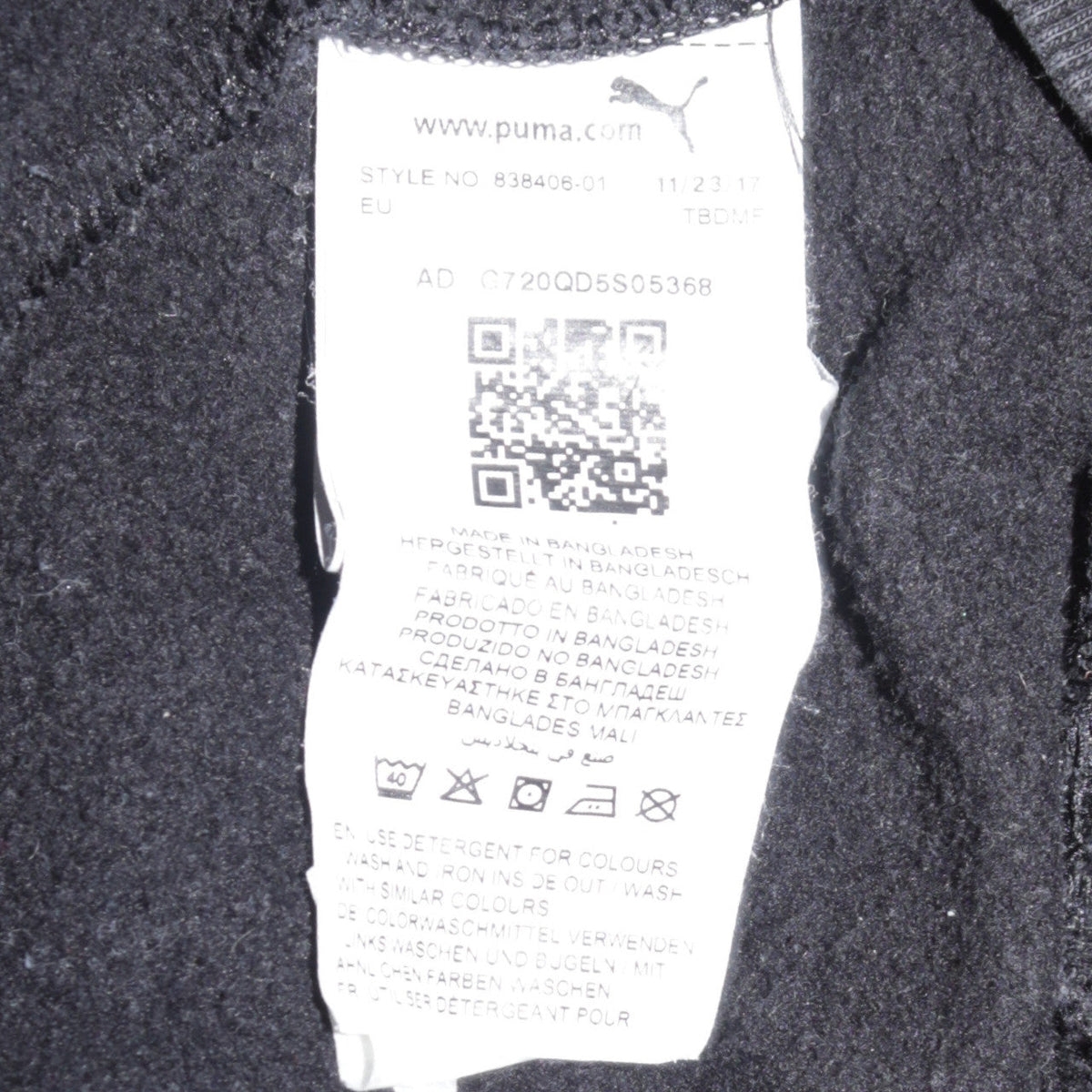 Additional view of PUMA women’s black hoodie, size UK 10, pullover hooded sweatshirt