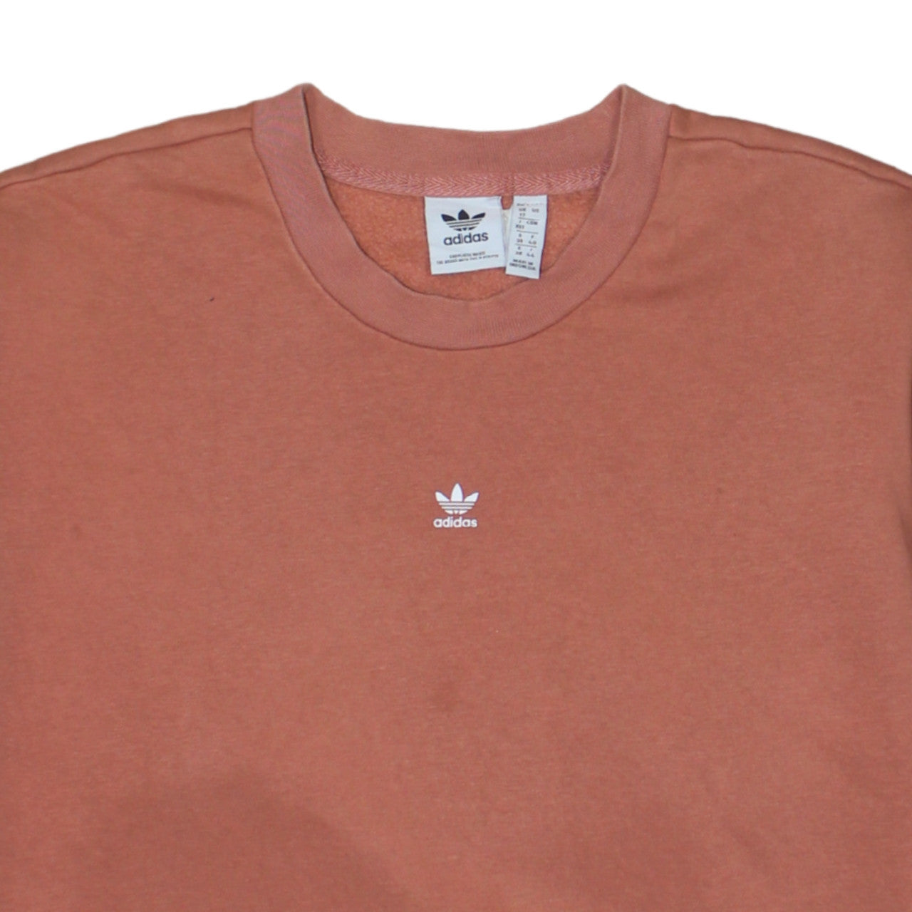 adidas Women’s Brown Crew Neck Pullover Sweatshirt UK 12 Logo Print