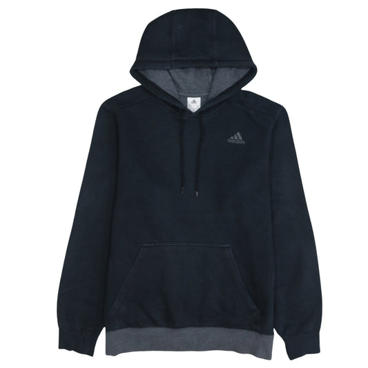 adidas Mens Black Medium Pullover Hoodie Hooded Sweatshirt