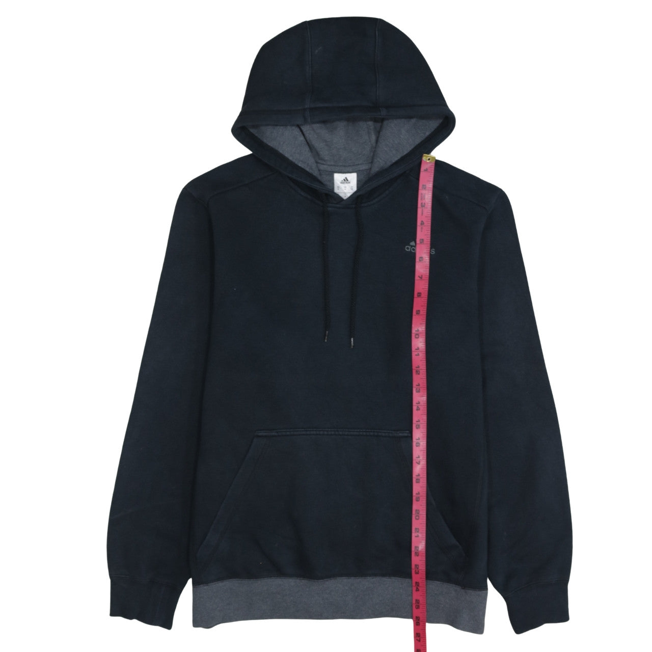 adidas Mens Black Medium Pullover Hoodie Hooded Sweatshirt