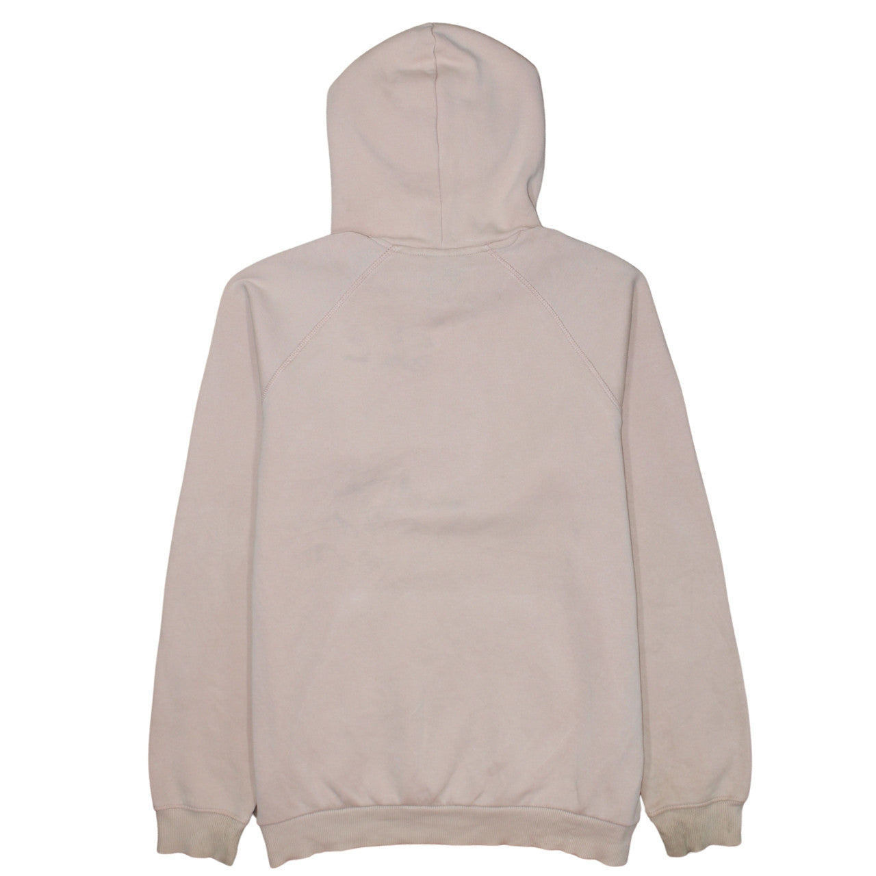 Adidas Women Beige Pullover Hoodie Medium Hooded Logo Sweatshirt