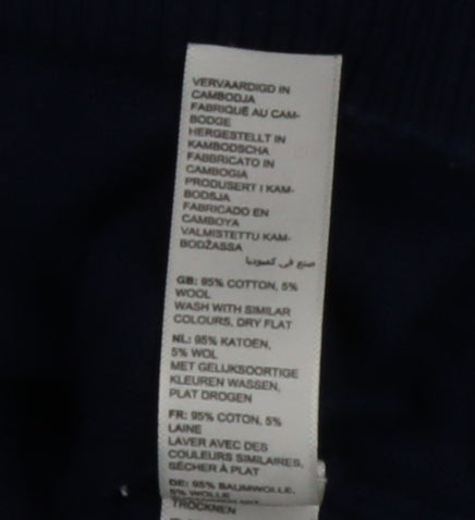 Fat Face Men’s Blue 1/2 Zip Cotton Wool Jumper XL Regular Knit