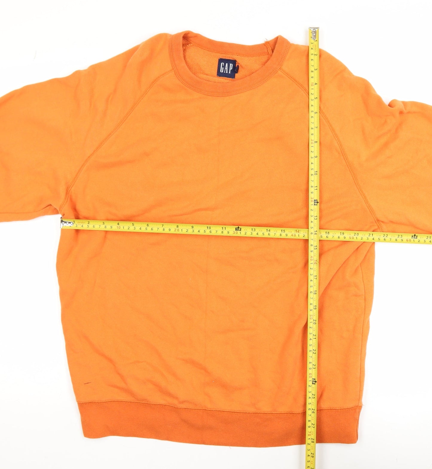 GAP Men's Orange XL Crew Neck Cotton Pullover Sweatshirt