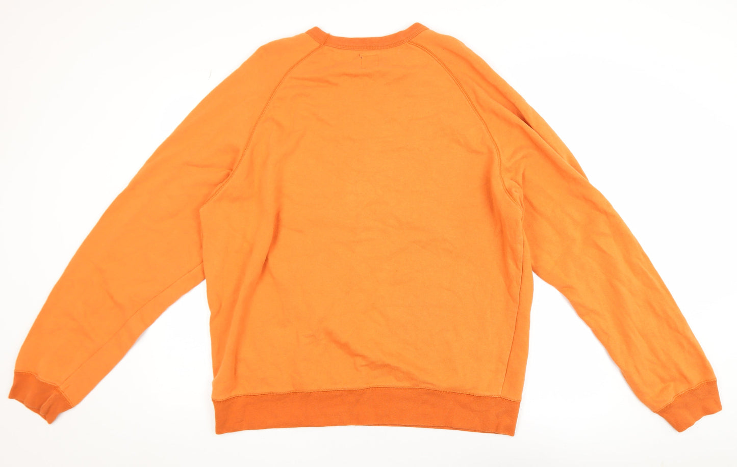 GAP Men's Orange XL Crew Neck Cotton Pullover Sweatshirt