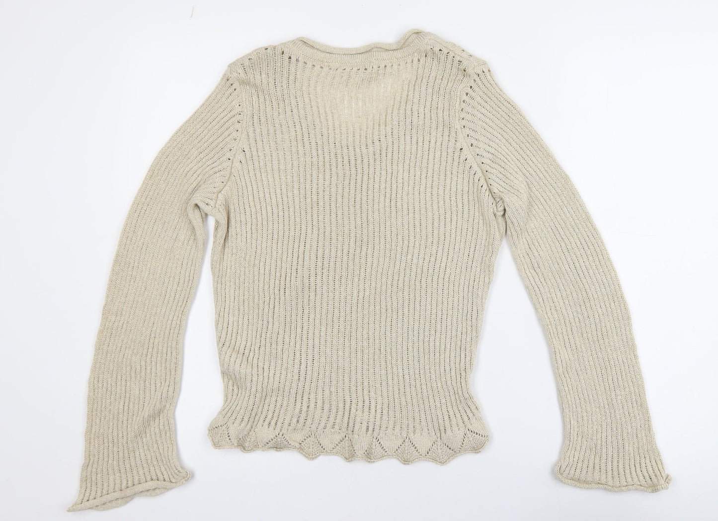 Marks and Spencer Per Una Women Beige Knit Jumper M