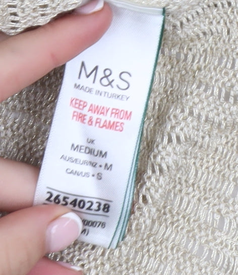Marks and Spencer Per Una Women Beige Knit Jumper M
