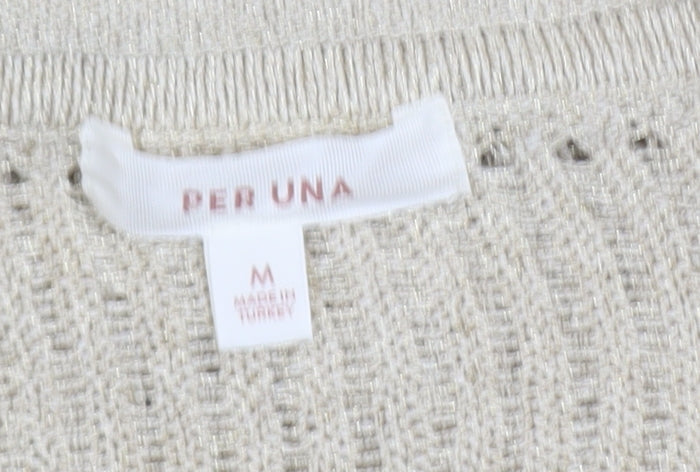 Marks and Spencer Per Una Women Beige Knit Jumper M
