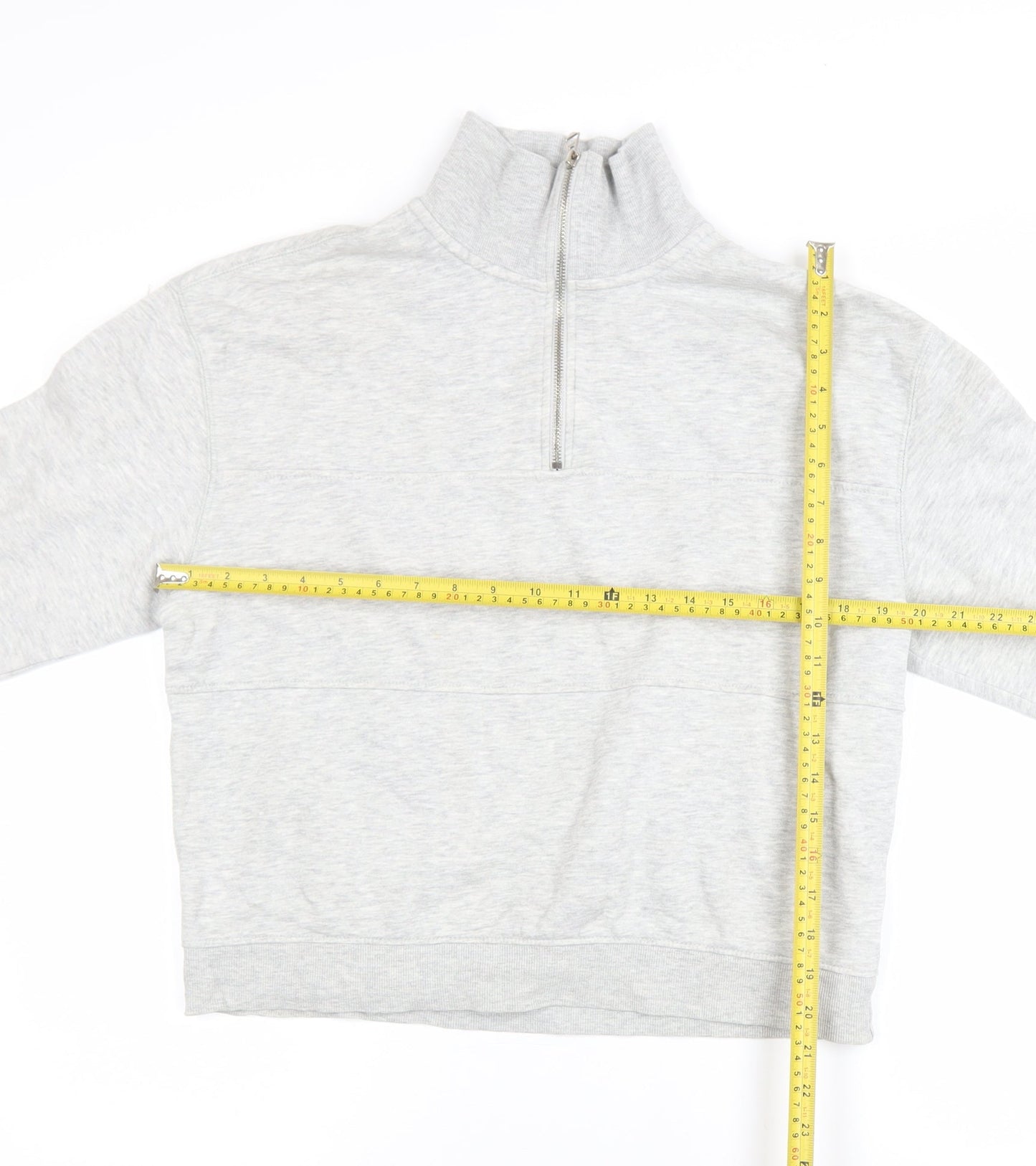 Weekday Women’s Grey 1/2 Zip Pullover Sweatshirt XS