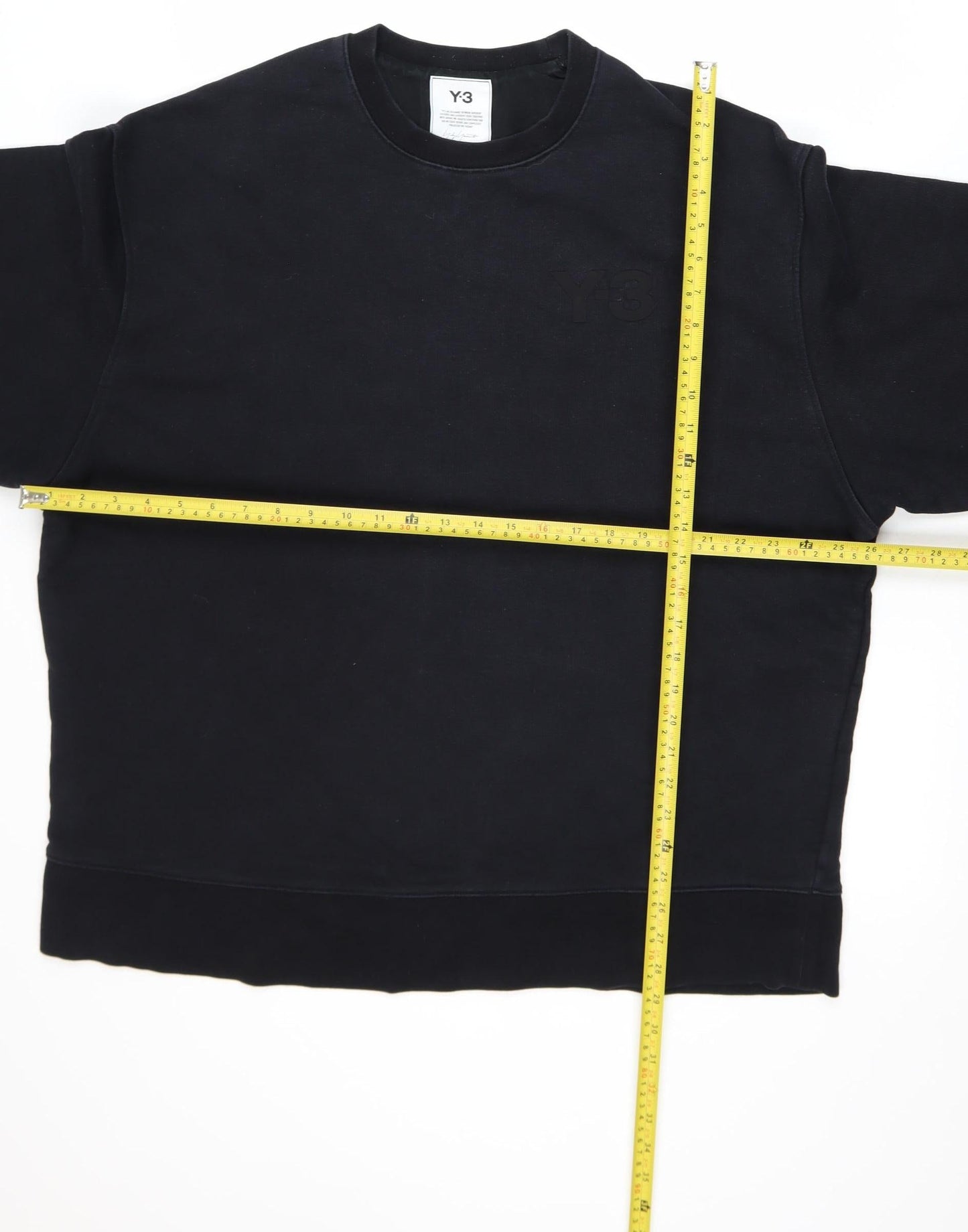 Y-3 Men’s Black XL Pullover Crew Neck Sweatshirt