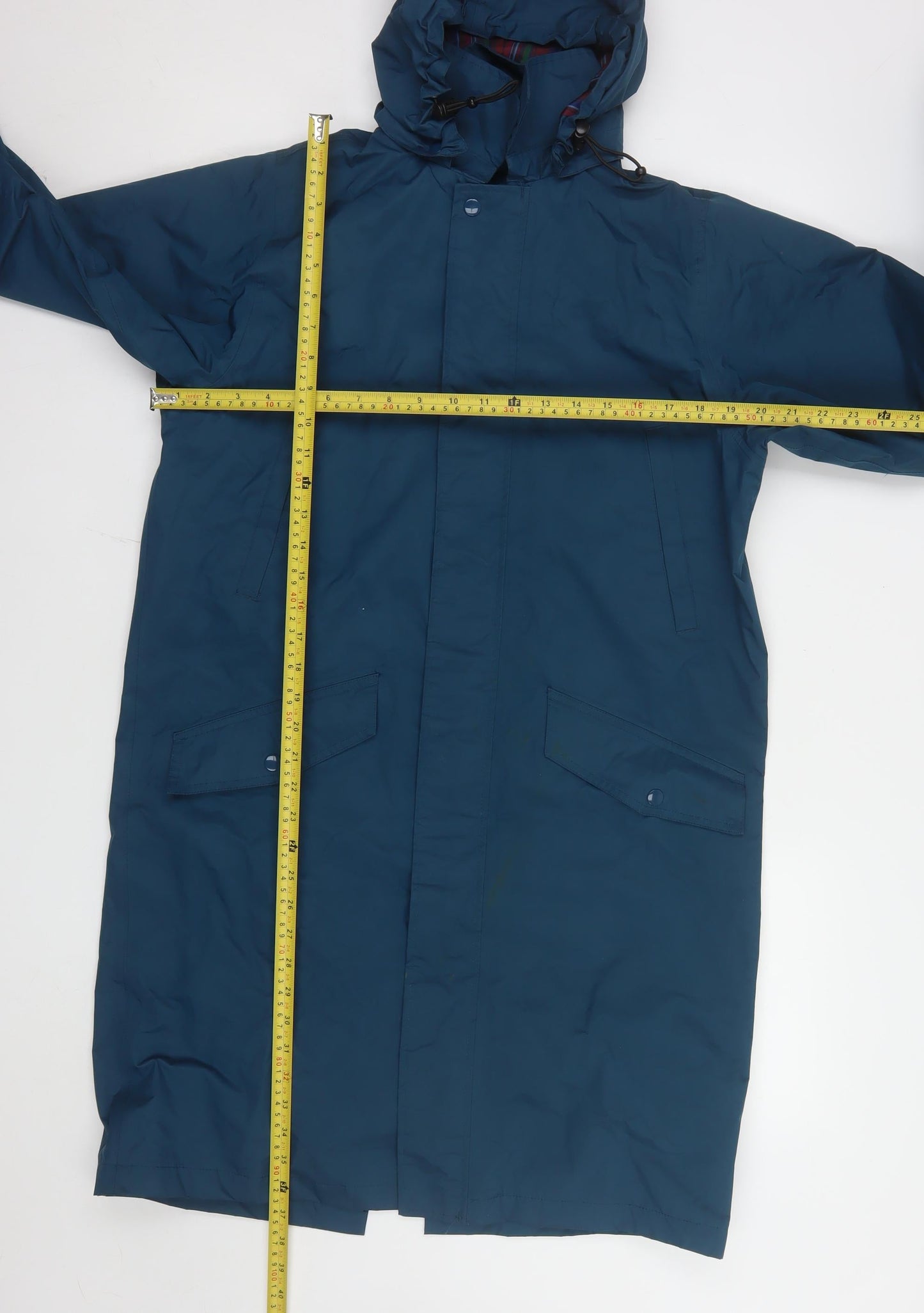 Cotton Traders Men's Blue Hooded Waterproof Parka Coat Size S