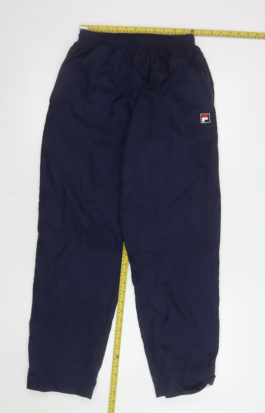 Fila Women Blue Nylon Lightweight Joggers Size 12