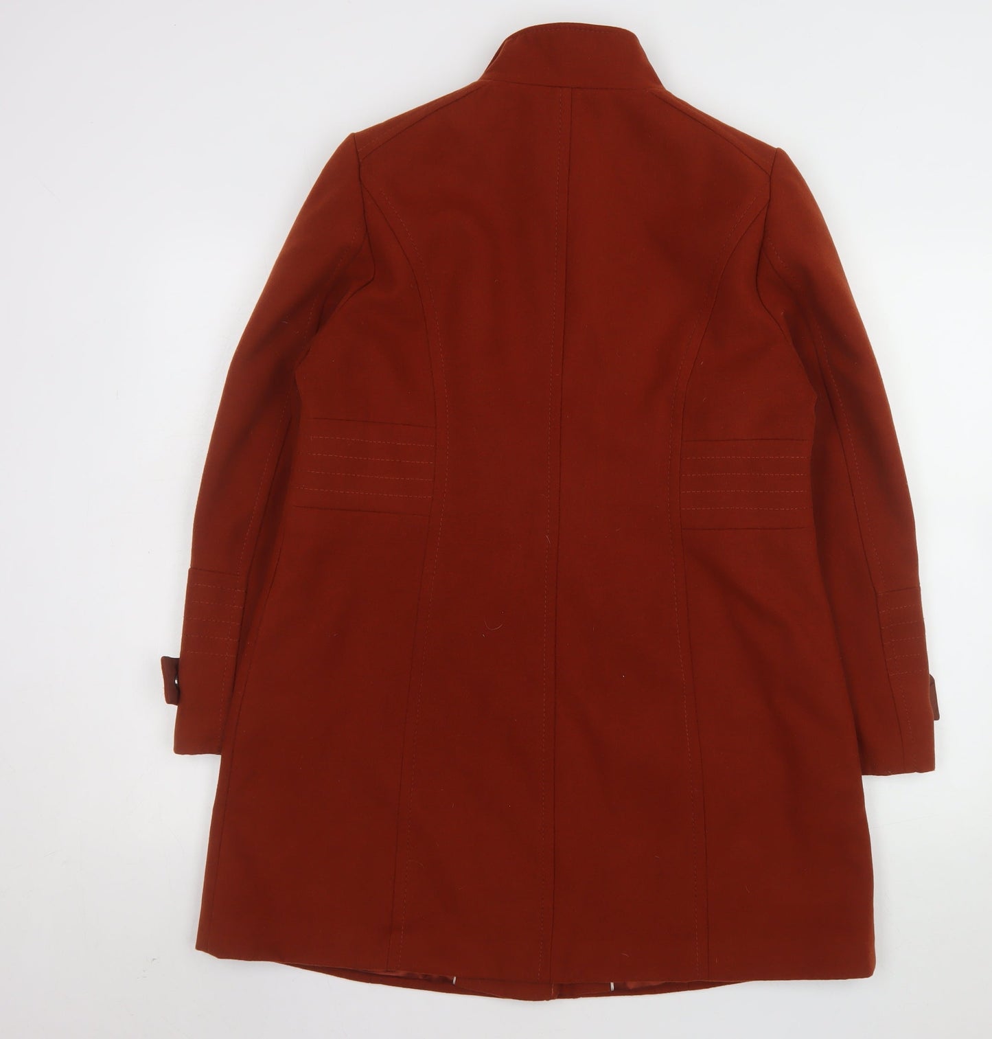 Wallis Womens Brown Mid-Length Coat UK 14 Lined Classic Overcoat