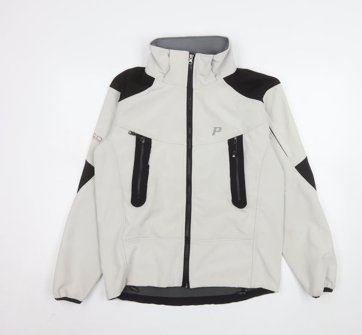 Peak Performance Men Grey Softshell Outdoor Jacket Size S