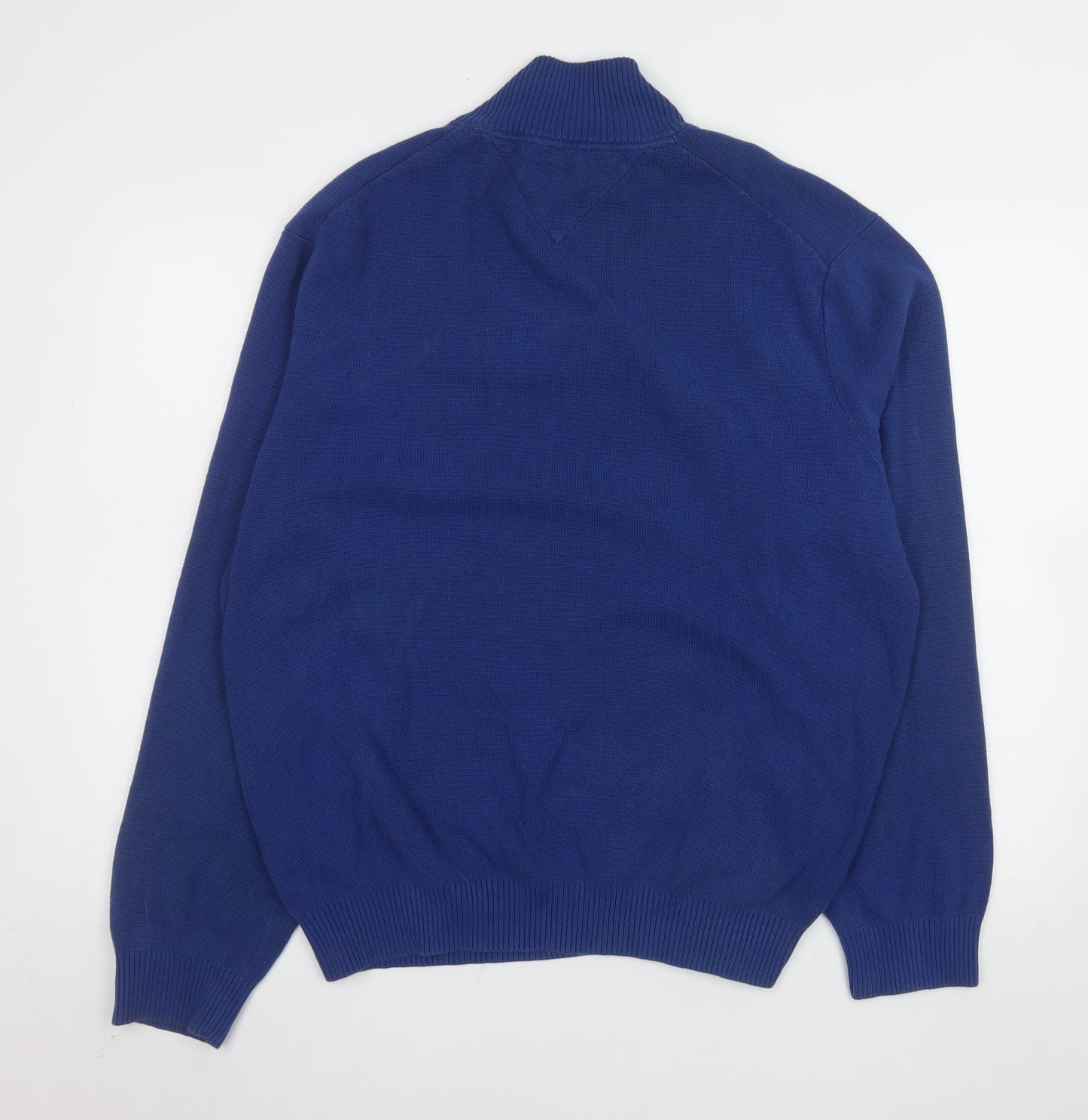 Tommy Hilfiger Men's Blue XL 1/4 Zip Mock Neck Cotton Sweatshirt