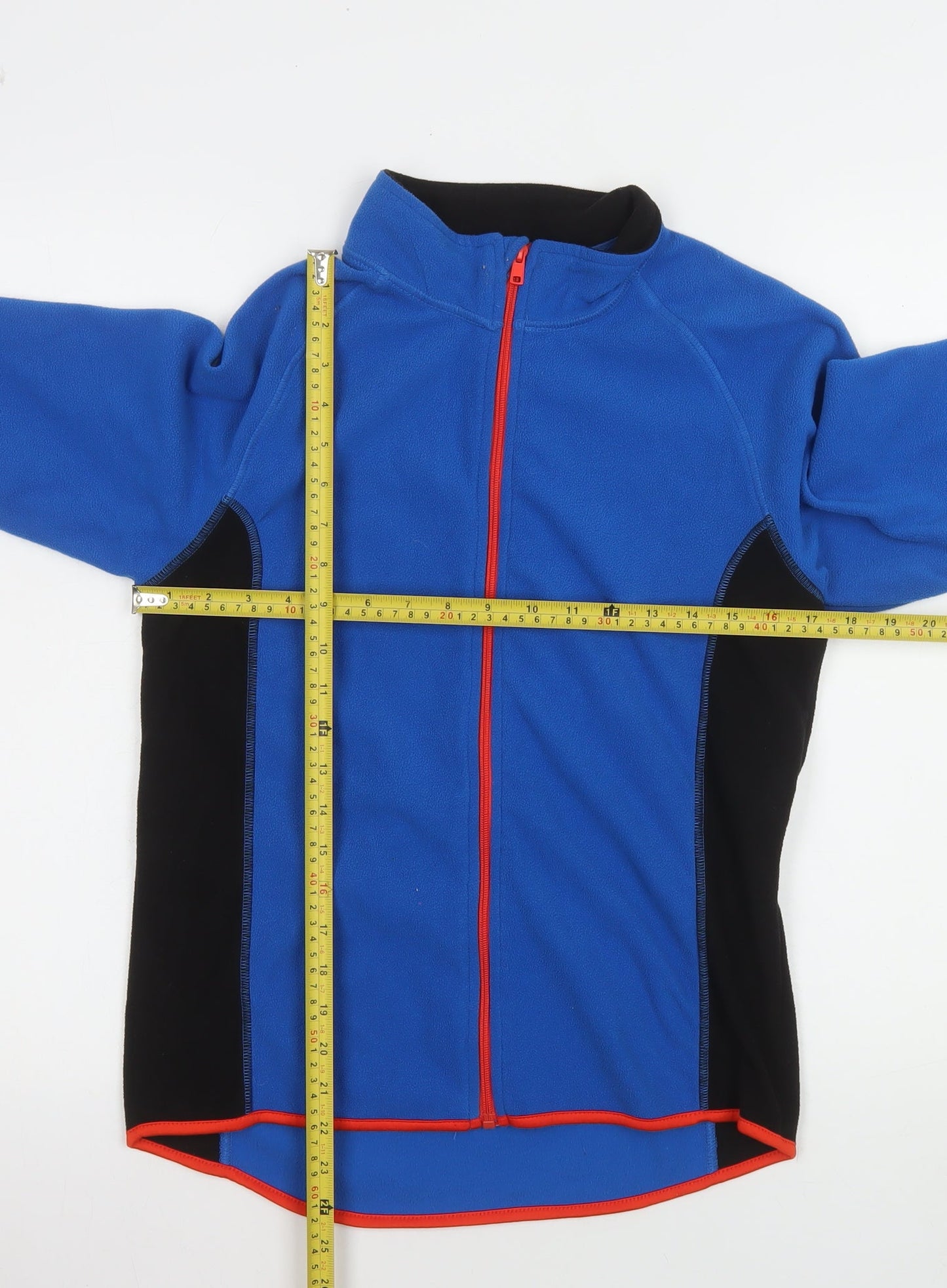 H&M Boys Blue Full Zip Fleece Track Jacket Size 14 Years Polyester