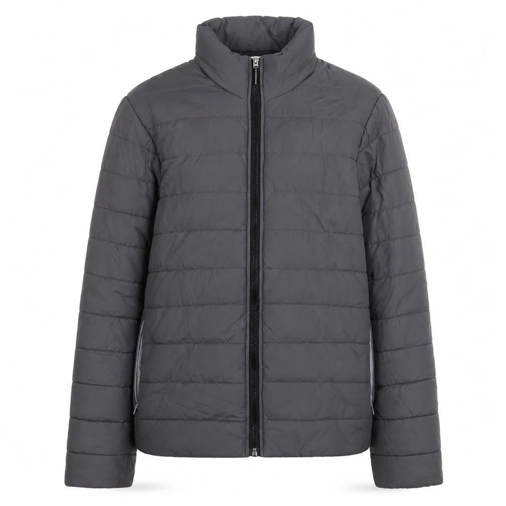 Mr. Right Boys Grey M Quilted Puffer Jacket Lightweight Winter Coat