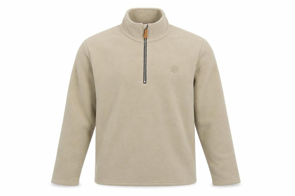 Eikeland Oakspirit Men's Beige Fleece 1/4 Zip Sweatshirt XL