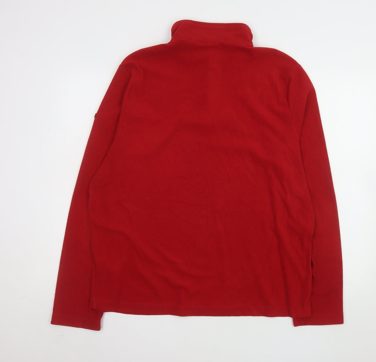 TOG24 Men's Red Fleece 1/4 Zip Pullover Sweatshirt L