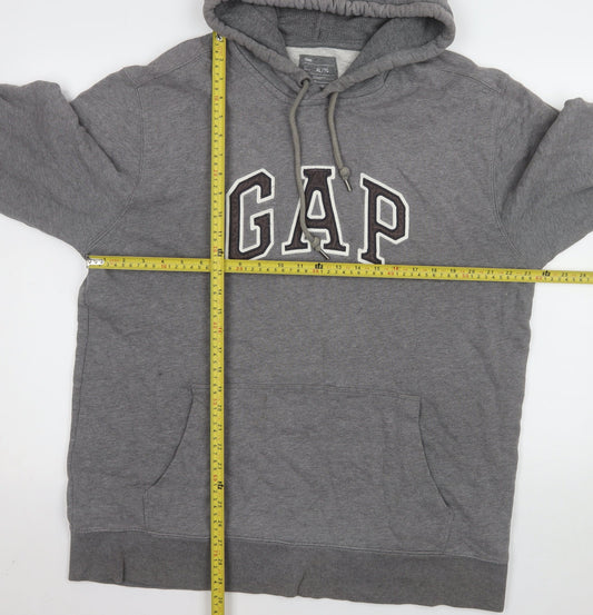 GAP Men's Grey XL Pullover Hoodie with Logo Cotton