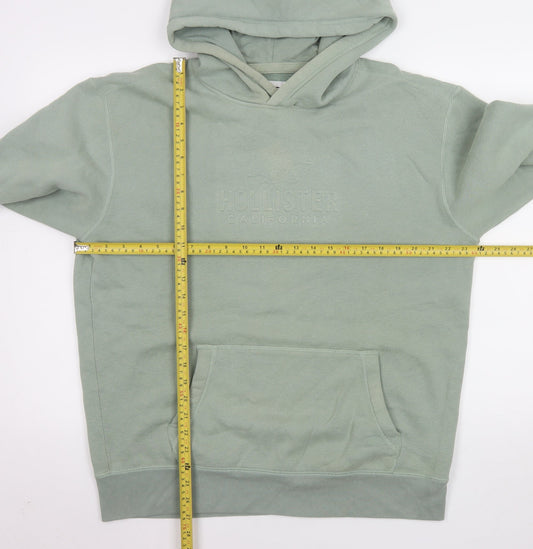Hollister Women’s Green Pullover Hoodie Size L Cotton Blend