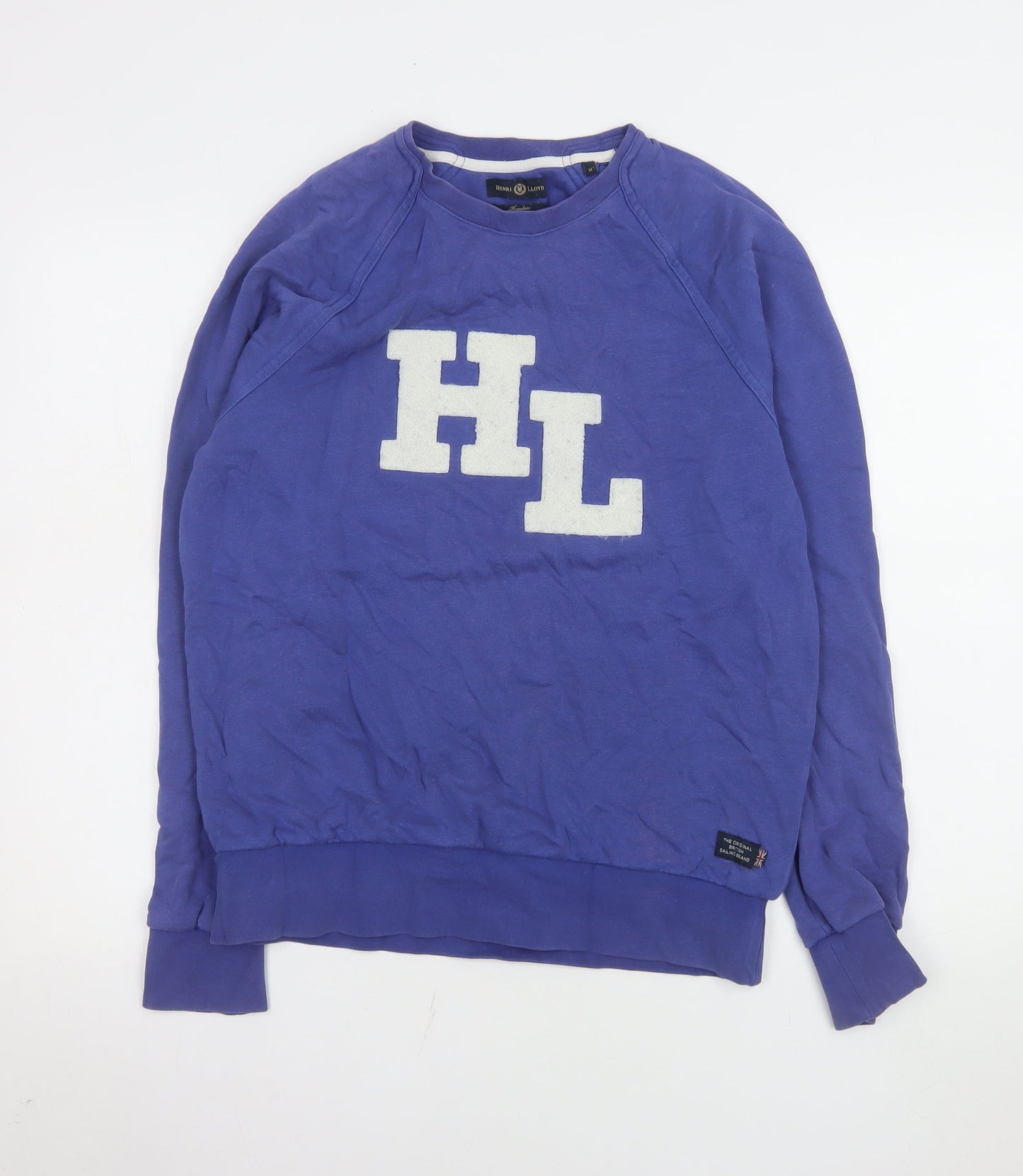 Henri Lloyd Men's Blue M Crew Neck Pullover Logo Sweatshirt