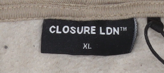 Closure LDN Men’s Beige Tiger Graphic Pullover Hoodie XL