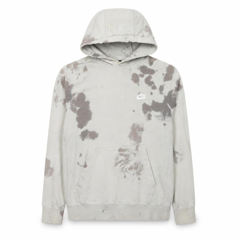 Nike Womens Grey Tie Dye Pullover Hoodie Size S Cotton Blend