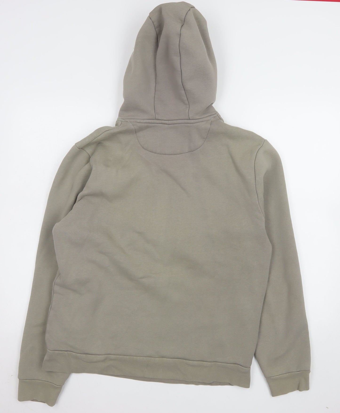 Diesel Men Beige Pullover Hoodie Large Logo Hooded Sweatshirt