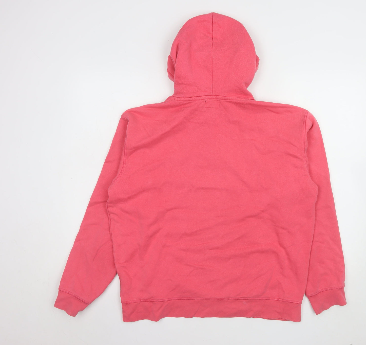 Obey Women Pink Pullover Hoodie Cotton Blend M Logo Style