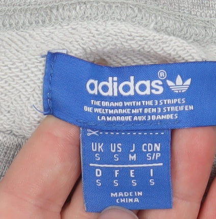 Adidas Men's Grey Crew Neck Pullover Sweatshirt Size S