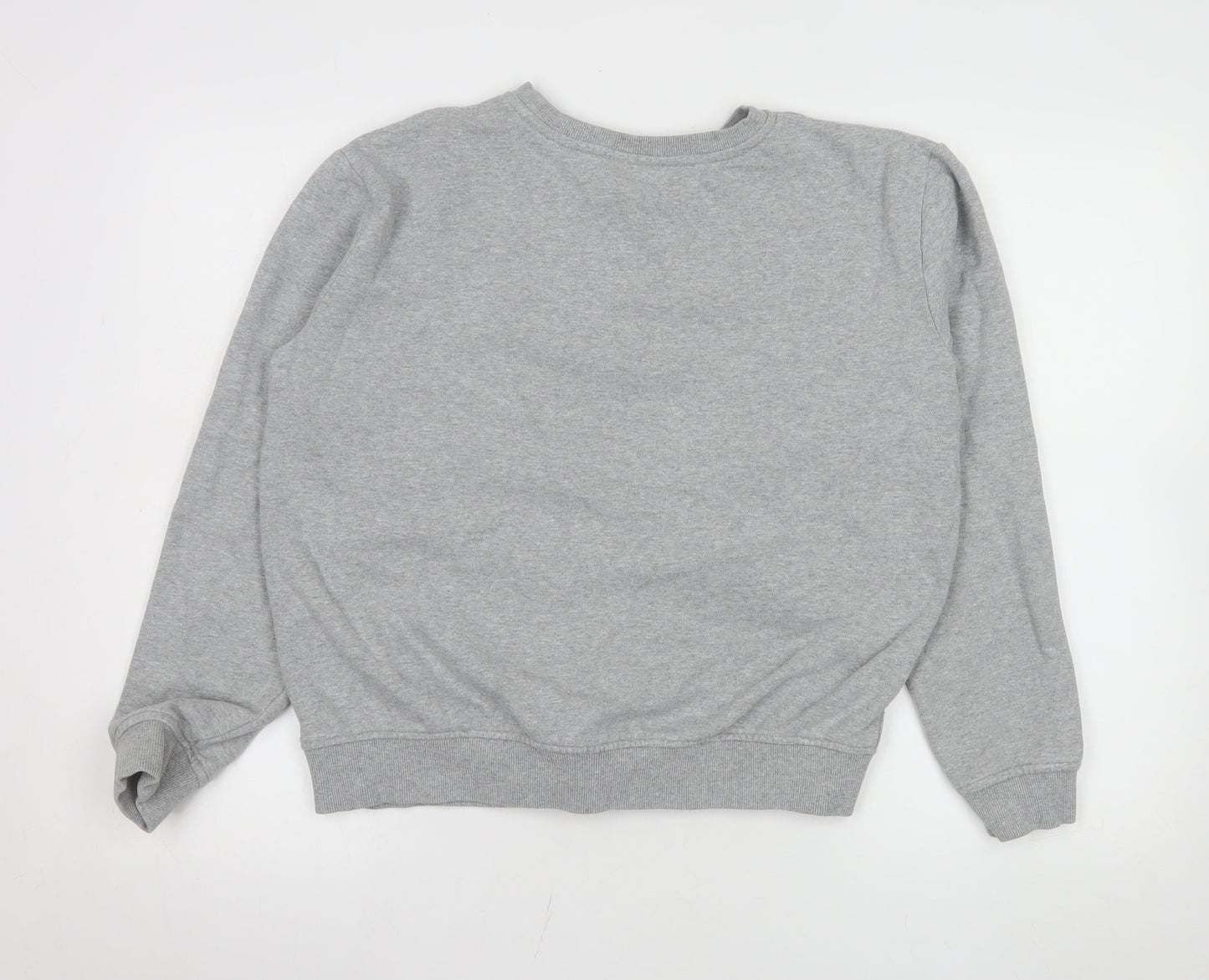 FILA Mens Grey Crew Neck Pullover Sweatshirt Size L Regular Fit