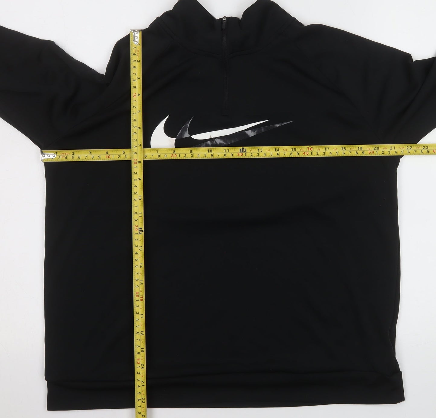 Nike Womens Black Dri-FIT 1/4 Zip Track Jacket Size L