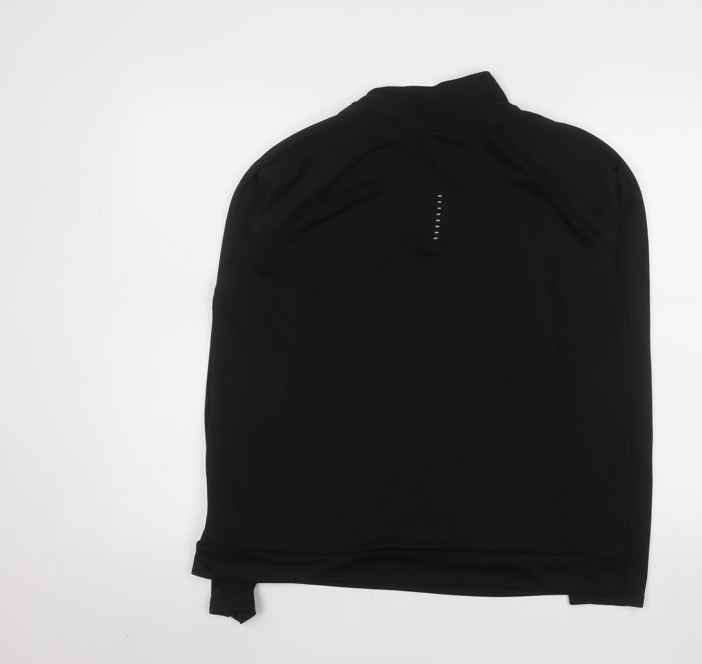 Nike Womens Black Dri-FIT 1/4 Zip Track Jacket Size L