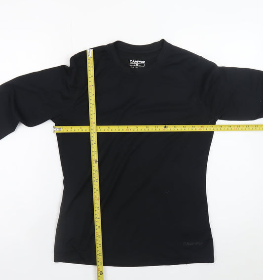 Campri Womens Black Long Sleeve Athletic Top Size 12 UK