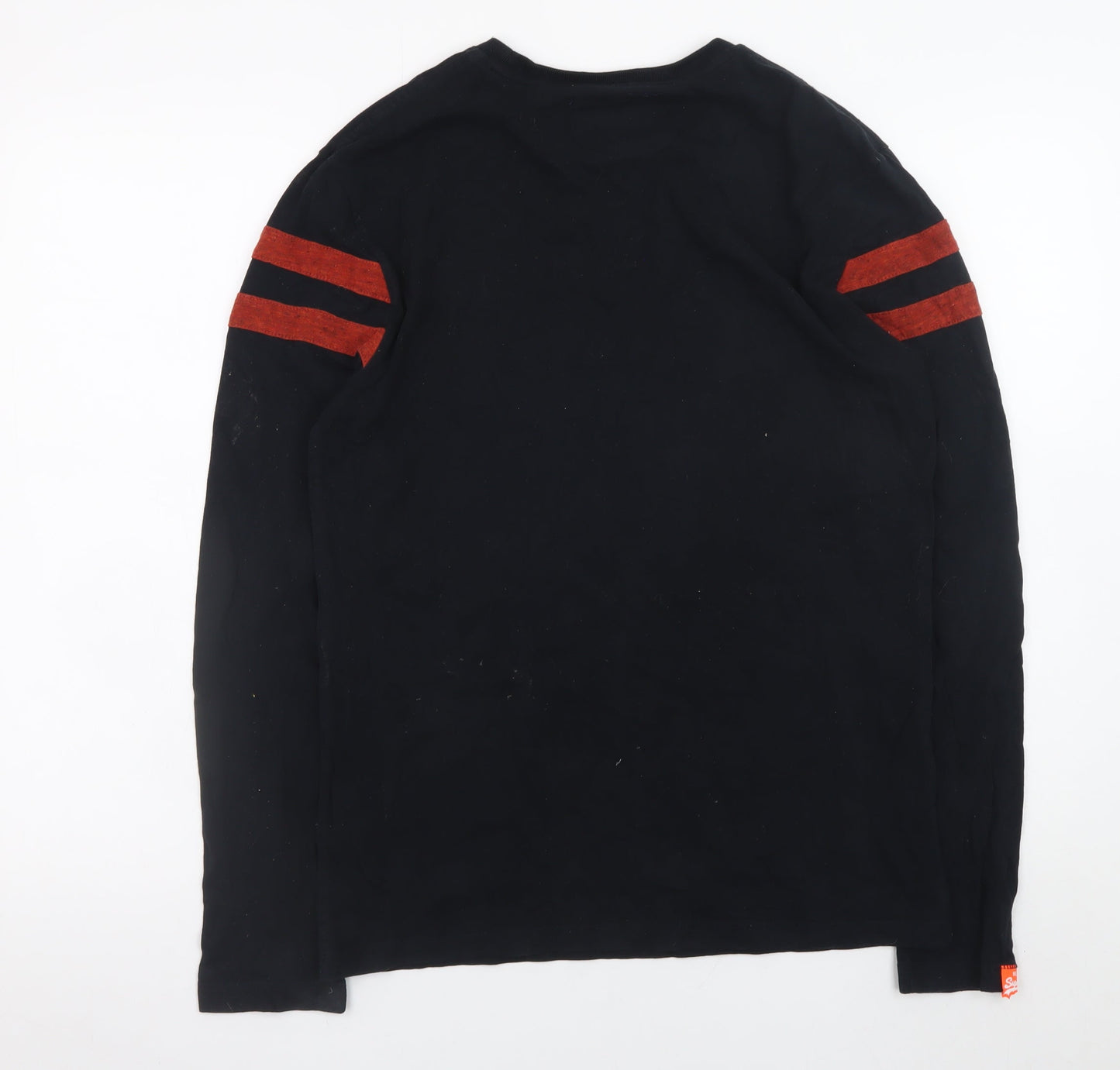Superdry Men's Black Long Sleeve Crew Neck T-Shirt Medium
