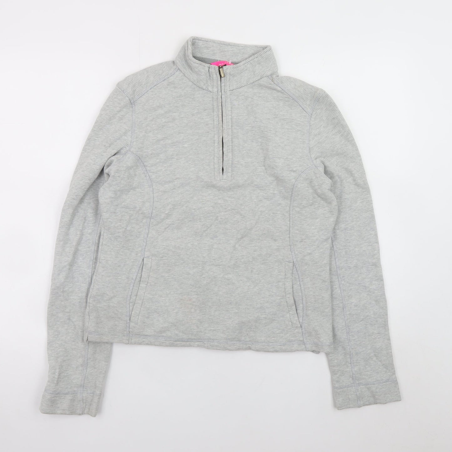 Marks and Spencer Womens Grey 1/2 Zip Cotton Sweatshirt Size 10