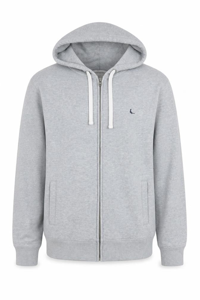 Jack Wills Men’s Grey Full Zip Hoodie M Regular Fit Cotton Blend