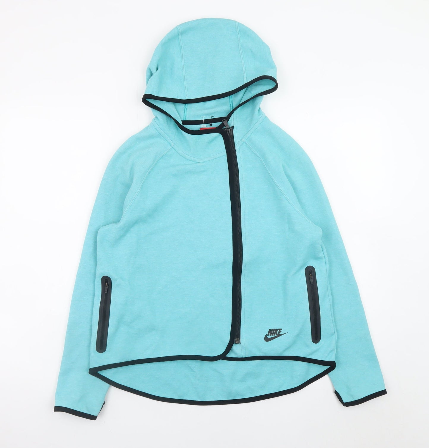 Nike Girls Blue Full Zip Hoodie 12-13 Years Hooded Sweatshirt