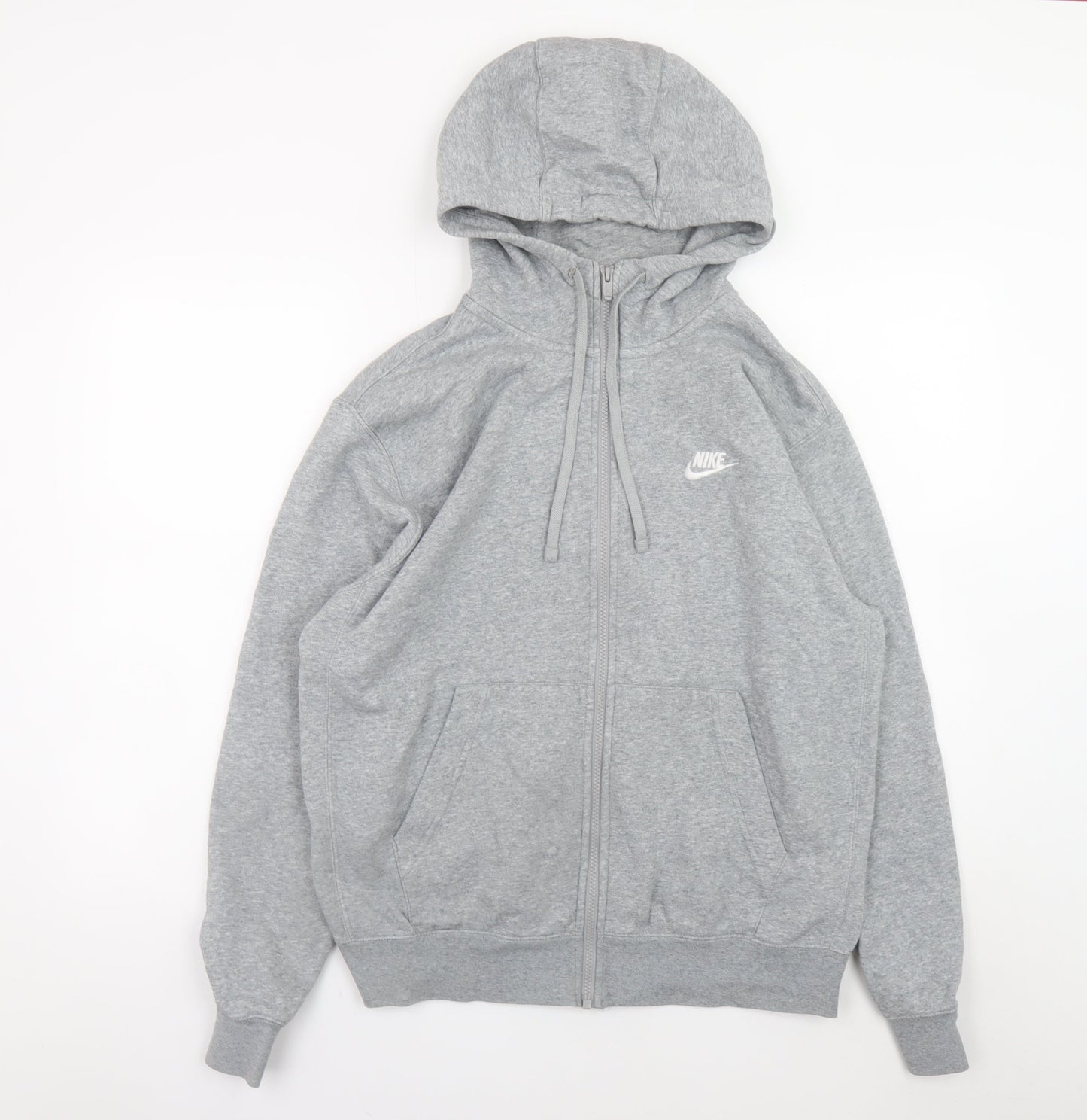 Nike Men's Grey Full Zip Fleece Hoodie Size M Regular Fit