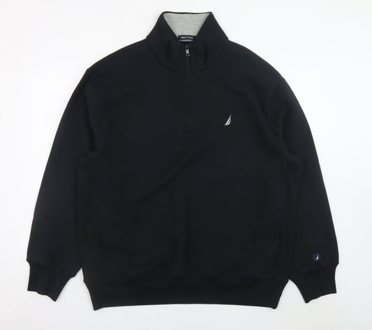 Nautica Men’s Black XL 1/4 Zip Pullover Sweatshirt