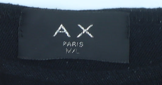 AX Paris Womens Black Sleeveless Pullover Jumper M/L Gothic Cross Knit