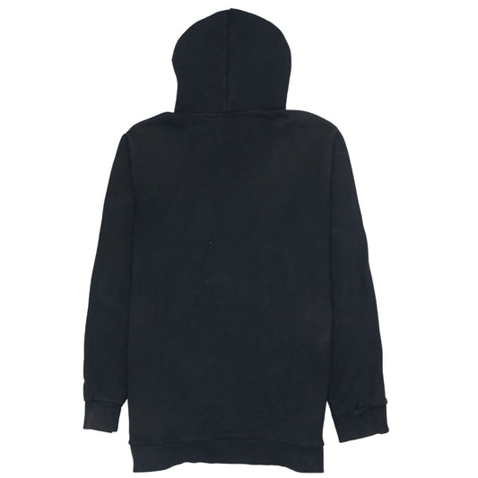 Adidas Boys Black Hoodie L Pullover Graphic Print Trefoil Logo Sweatshirt