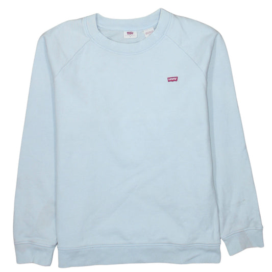 Levi's Men's Blue Cotton Crew Neck Pullover Jumper Size S