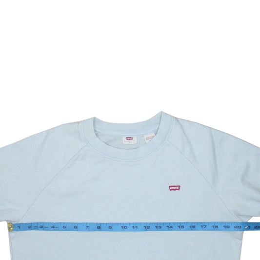 Levi's Men's Blue Cotton Crew Neck Pullover Jumper Size S