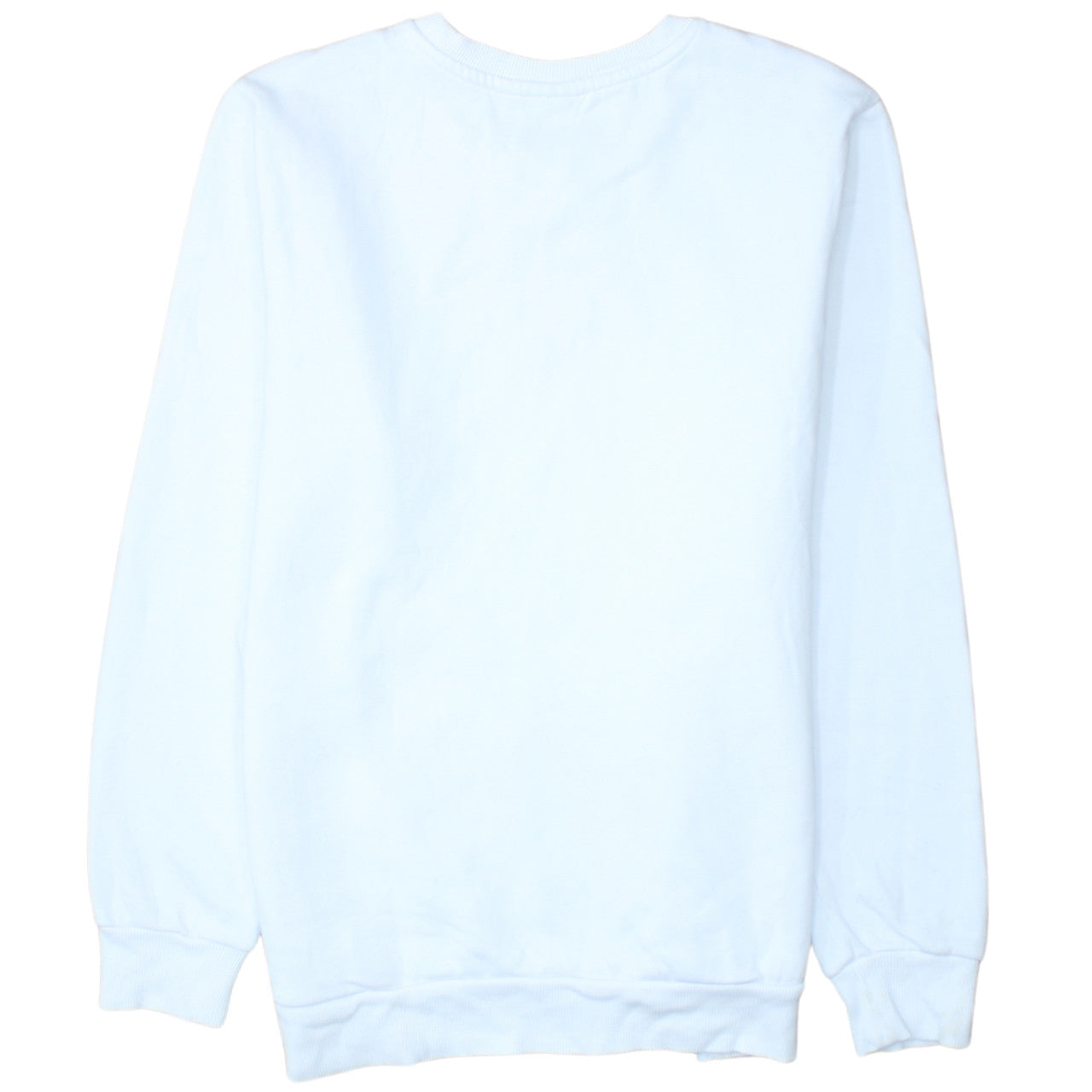 Adidas Boys White Crew Neck Pullover Sweatshirt 13-14 Years Logo Fleece