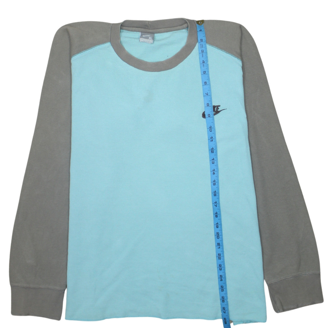 Nike Men's Blue XL Waffle Knit Crew Neck Long Sleeve Pullover Jumper