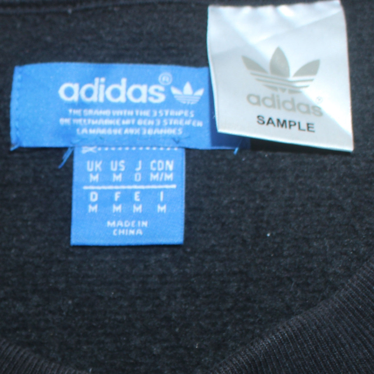 Adidas Men's Black Crew Neck Sweatshirt Size M Pullover Logo
