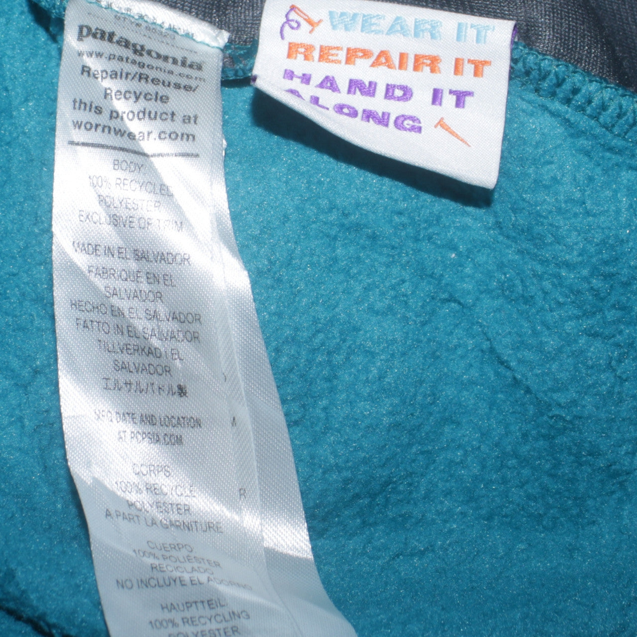 Patagonia Boys Blue Synchilla Fleece Jacket 16 Years Full Zip Winter Outerwear